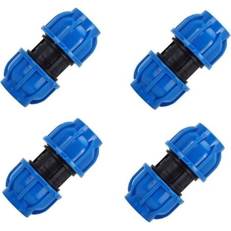 conectores para tuberías de agua, conector recto de plástico PE de 32 mm a 32 mm, adaptador para tuberías de PPR, PE y PVC. (1/4)