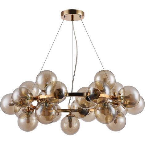 Lampadario Italux Cabella moderno oro 25xG9 grande Ø68cm (1/2)