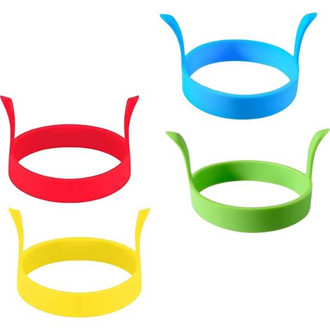 Forma Para Huevos - Forma Para Huevos De Silicona Resistente Al Calor - Para Sartén Y Horno - 4 Unidades (1/5)