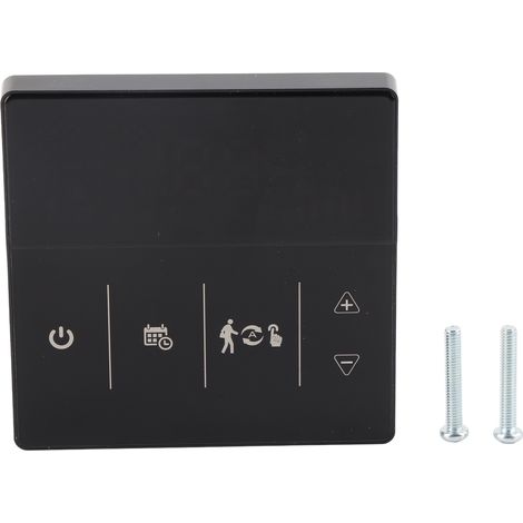 Intelligenter Thermostat mit Touchscreen, Sprachsteuerung und WLAN, 90–240 V Temperaturregler für Zuhause, Schwarz (1/5)