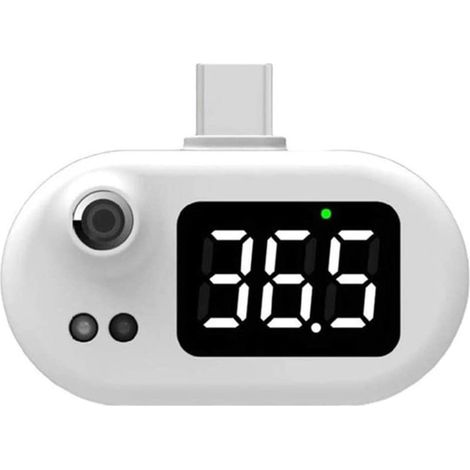 Thermometre Infrarouge Portable - Mesure Non Contact 32 À 42 °C - Précision ±0,2 °C - Affichage Numérique LED - Compatible USB Type-C - 1 Pièce (1/5)
