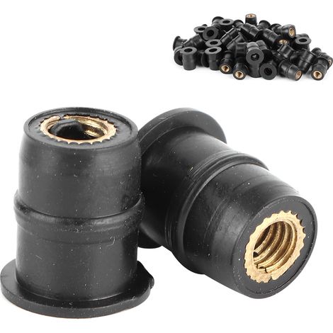 Écrous en caoutchouc M5 5 mm, outil de fixation métrique pour pare-brise et carénage de moto, 50 pièces (1/5)