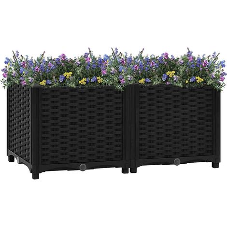 vidaXL Letto rialzato 80x40x38 cm in polipropilene