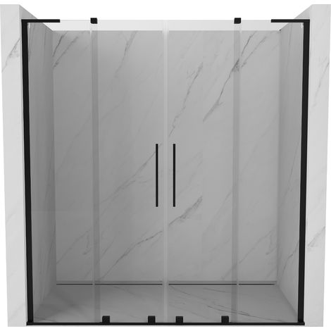 Mexen Velar L Duo porte doccia scorrevoli 170 cm, trasparente, nero - 871-170-003-02-70 (1/5)
