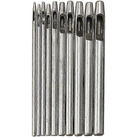 Professional Affordable Belt Punch - Durable Carbon Steel, 10x0.8cm, Ideal for Leather, Gaskets, Crafts, Home Repair - Pack of 10 (1/3)