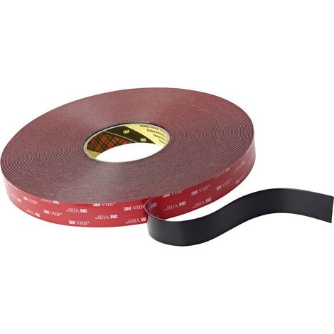 Ruban mousse acrylique double face 3M 5925F VHB™, Noir, 25mm x 33m x 0.6mm ( Prix pour 1 ) (1/2)