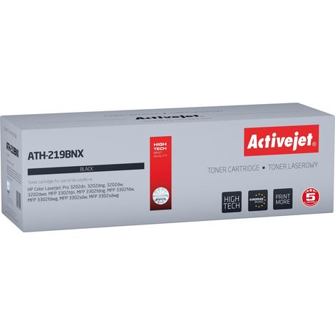 Toner Activejet ATH-219BNX pour imprimante HP. Compatible HP 219X W2190X qualité supérieure 3 200 pages noir. Avec puce.