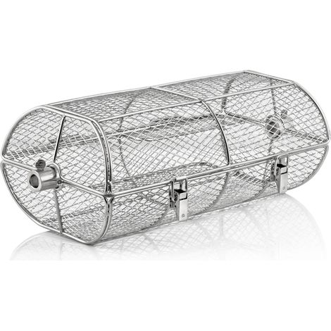 BBQ-Toro Cestello per griglia in acciaio inox per spiedo girevole  42,5 x 21 x 16 cm
