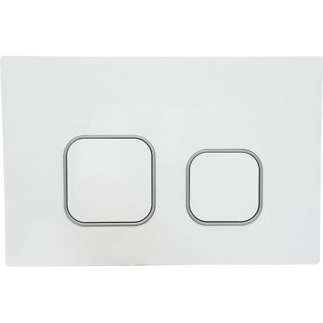 Plaque de Commande WC,plaque de commande wc rechange,245 × 164 mm,avec Leviers de Chasse et d'un Cadre d'Installation Convient à la plupart des toilettes (C) (1/5)
