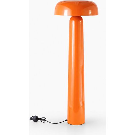 Lámpara de pie Livia de metal naranja (1/4)