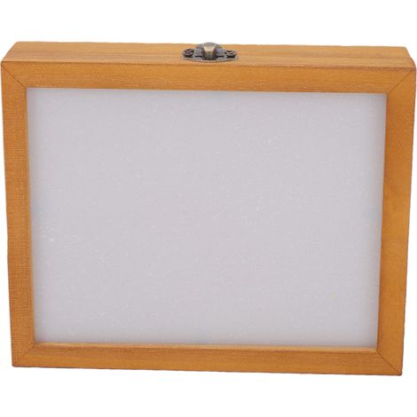 Bibliothèque miniature en bois de hêtre 15x12x3,5cm avec porte vitrée étagère décorative compacte pour bureau (1/5)