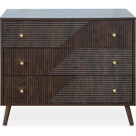Commode en bois LIVIA Brun foncé (1/5)