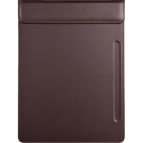 Porte-documents en cuir PU de qualité supérieure - Format lettre - Fermeture magnétique - Compatible A4 - Marron - Porte-documents professionnel - Idéal pour le bureau, l'école et la maison (1/5)