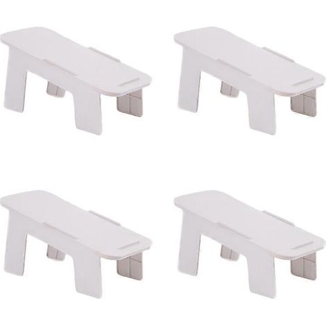 Étagère à chaussures double couche (4 pièces) - Rangement créatif pour chaussures - Support à chaussures pour la maison-2511.6cm-White