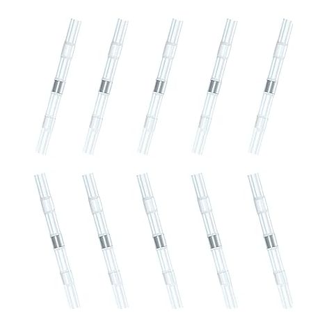26-24AWG(0.25mm²-0.34mm²) Connecteur Bout à Bout de Fil Thermorétractable Electrique Etanche,Cosses Electriques à Sertir Thermorétractables Blanc En sacs (1/5)