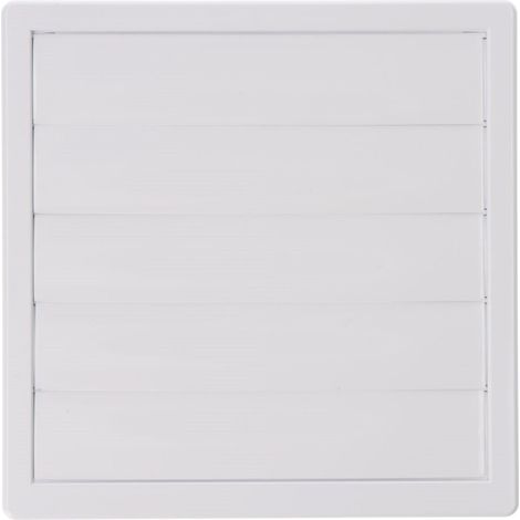 Griglia di ventilazione quadrata da incasso in ABS con lamelle mobili colore bianco Ø10cm 17x17cm EDM