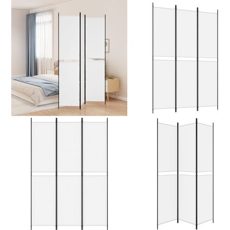 3-tlg. Paravent Weiß 150x220 cm Stoff - Paravent - Raumteiler - Zimmerabtrennung - Sichtschutz - Wohnraumgestaltung - Home & Living (1/5)