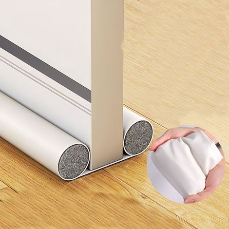 3 joints de porte blancs coupe-vent, anti-poussière et insonorisants, en PU pour portes doubles (1/5)