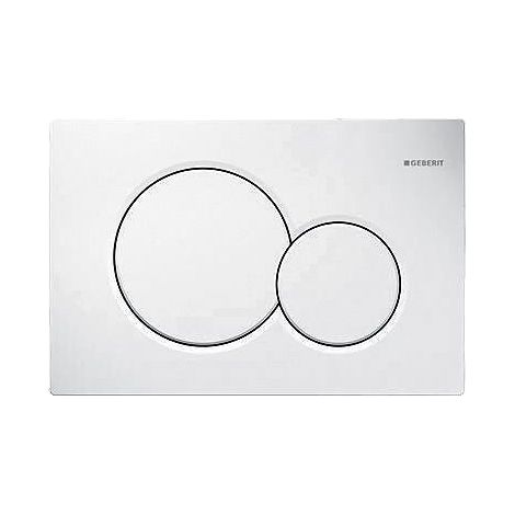 Plaque de commande WC rectangulaire Chromé mat 24 x 16 cm Compatible réservoirs Geberit encastrés (1/5)