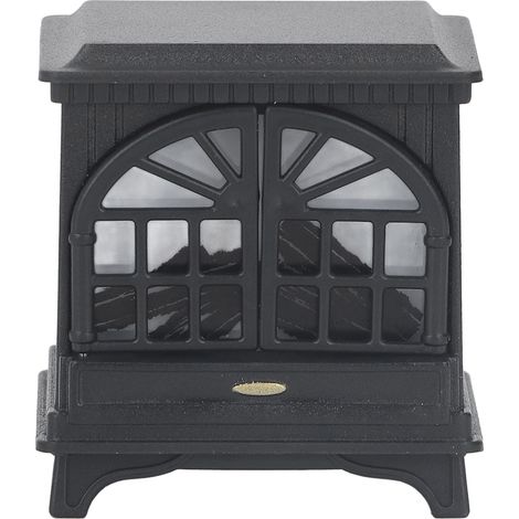 1:12 Caminetto per casa delle bambole Mini accessori decorativi per mobili in miniatura in plastica Nero (1/5)