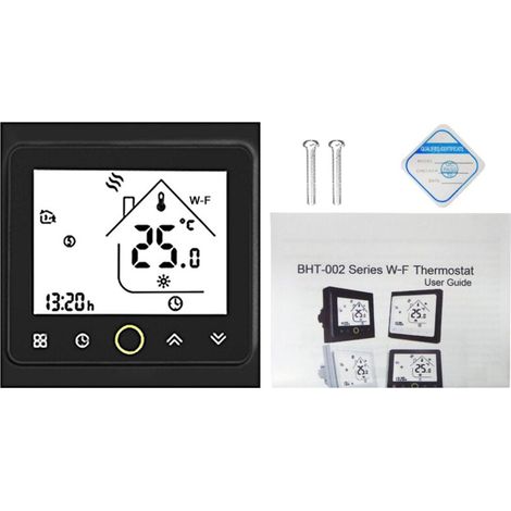 Wi-Fi Smart Thermostat Temperature Controller App Control 5A Compatible with Alexa / Home Water Gas Thermostats - Black (1/5)