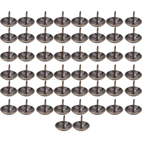 50 clous de tapissier épais, punaises, clous à tête ronde, pièces de quincaillerie décoratives (19 x 20 mm)