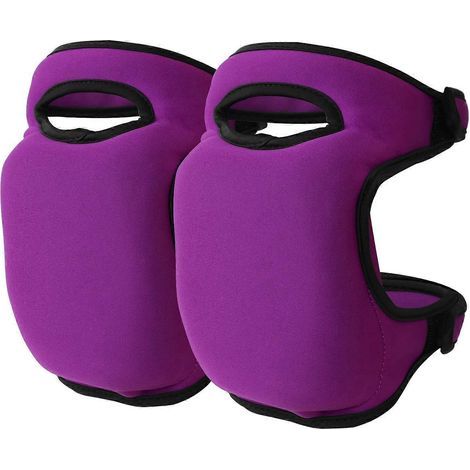 Genouillères de jardinage pour adultes, extra épaisses, en mousse à mémoire de forme souple, ajustables, idéales pour les travaux de jardinage et de nettoyage (violet). (1/5)