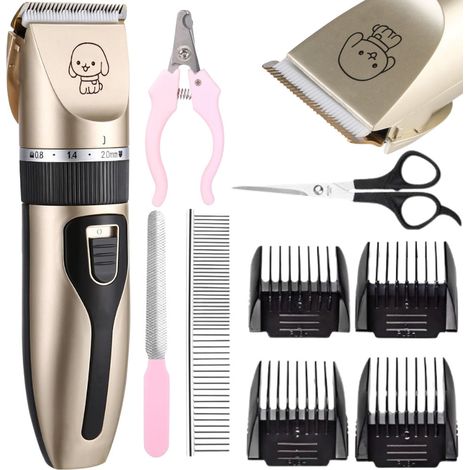 Set professionnel de tondeuses sans fil pour chiens et animaux de compagnie