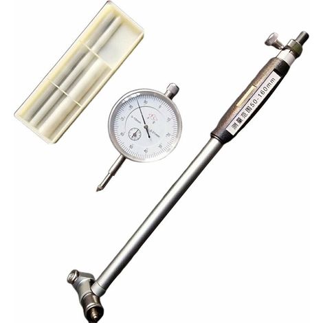 VURAHOME - Jauge d'alésage à cadran 50-160mm 0.01mm indicateur d'échelle de trou testeur d'outil de mesure de moteur de cylindre de précision,50-160mm (1/5)