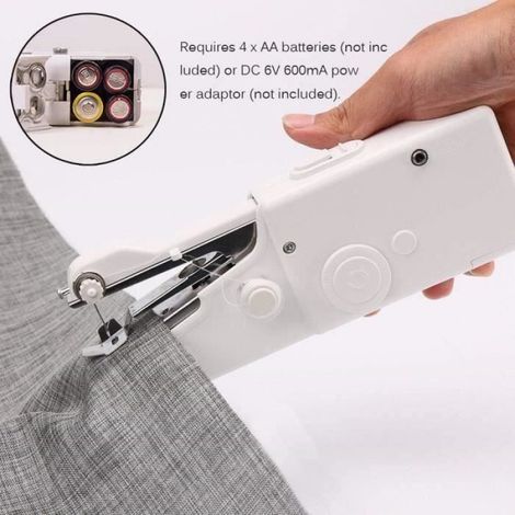 Machine À Coudre Portable - Manuel Électrique - Pour Réparations Rapides Et Couture DIY - Convient Tissus Jusqu'à 1,8 Mm - 1 Pièce