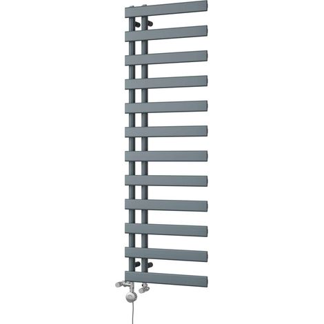 Agar - Anthracite Dual Fuel Towel Rail H1564mm x W500mm Thermostatic (1/3)
