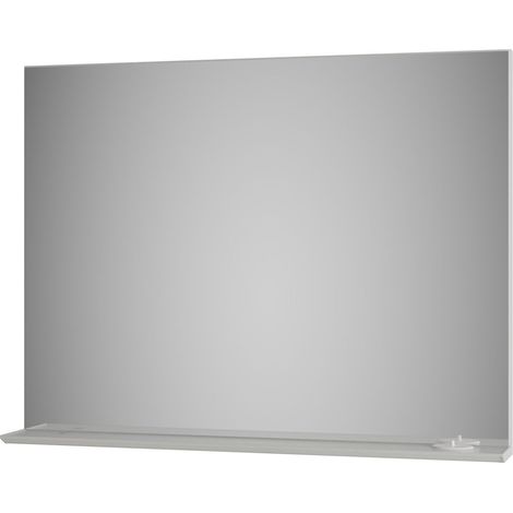 BERNSTEIN - Specchio rettangolare illuminato a LED antiappannamento con bordo, stazione di ricarica per smartphone e spazzolino - 80cm	80 cm