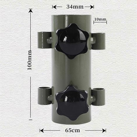 Lot de 6 poteaux de support de tente réglables et résistants au vent, avec piquets de sol. (1/5)