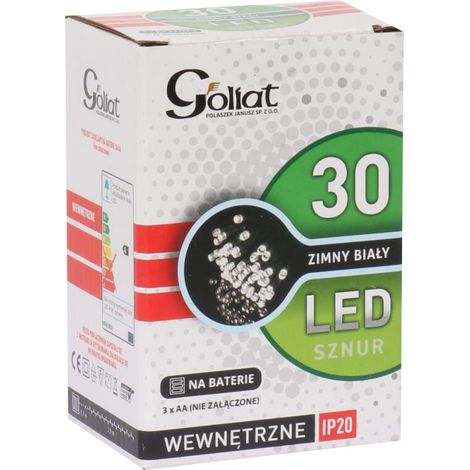 Luci per albero di Natale, 30 LED, luce bianca fredda, alimentate a batteria (1/5)