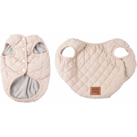 Veste Matelassée pour Chien "Doublé Polaire" 40cm Écru