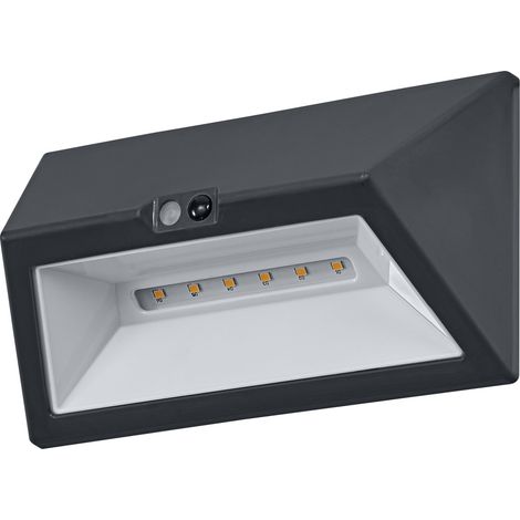 ENDURA® Style USB Wall Step Wide Sensor IP44 Dark Grey