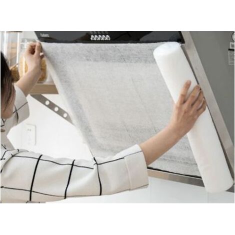500cmx46cm Filtres à Graisse en Papier, Filtre Hotte Cuisine, Filtre Hotte Aspirante, Filtre Universel pour Hotte de Cuisine, Filtres Universels Anti Graisse pour Absorber l'huile, Découpable (1/3)