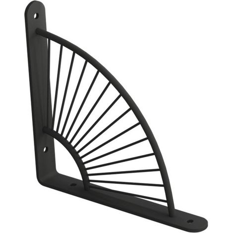 pièces séparateurs métalliques pour étagères Support droit en fer forgé en forme de Z pour étagères 1515 cm noir (1/5)