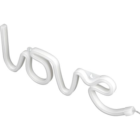 Enseigne lumineuse LOVE, lampe néon alimentée par USB ou piles, idéale pour la décoration de Noël, de fêtes et de mariages. Lumière chaude. (1/5)
