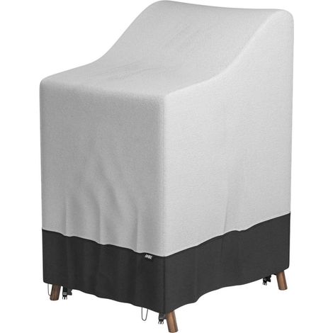 Stapelbare Gartenstuhlabdeckung 420D robust, wasserdicht, 92x71x120 cm (1/5)