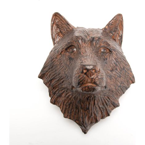 Amadeus - Trophée Loup marron 20 cm