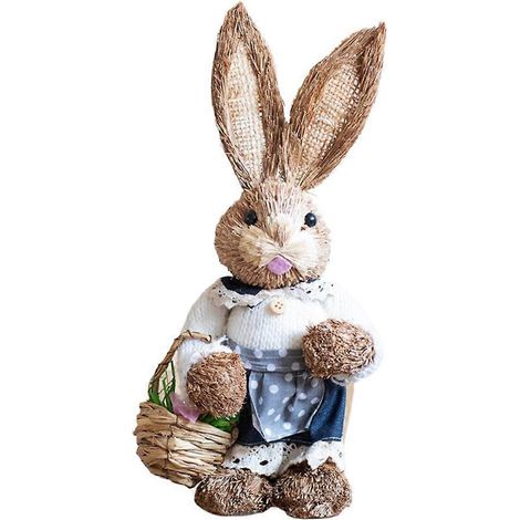 Voici une proposition de titre en français pour votre produit, respectant la limite de 190 caractères :
Lapin en paille décoratif de Pâques 6 pièces - Ornements mignons pour maison, jardin, mariage e (1/4)