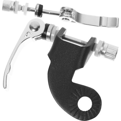 Attelage universel pour remorque de vélo, en acier, avec 2 tiges à dégagement rapide (noir) (1/5)