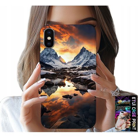 Funda para iPhone XS MAX - arroyo, montañas, picos, Everest + lámina (1/5)