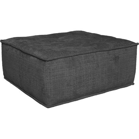 Pouf pour canapé modulable en tissu texturé anthracite - SWAY (1/5)