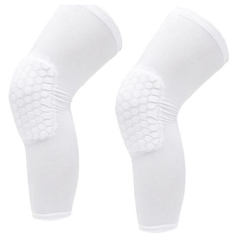 2 Pièces Genouillères de Sport Respirantes en Nylon Tissé, Protège-genou Élastique 4 Côtés pour Course Escalade Rose Taille M (1/5)