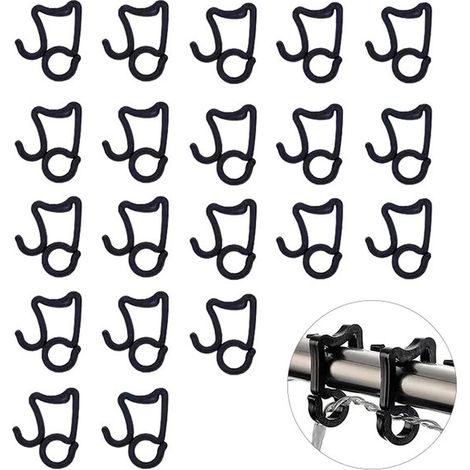 20 clip per luci, clip per luci di Natale, clip per illuminazione per feste, ganci per ghirlande natalizie, ganci in plastica per luci, clip per illuminazione per feste, clip per lampade (1/5)