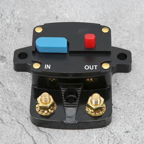 Bouton de réarmement automatique 12 V pour disjoncteur et fusible de récupération, 150 A, pour autoradio. (1/5)