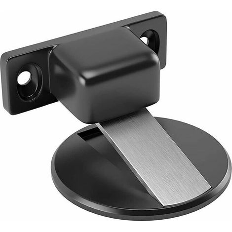Butée de porte invisible, butée de porte magnétique en acier inoxydable, avec adhésif, aucun perçage requis (1/5)