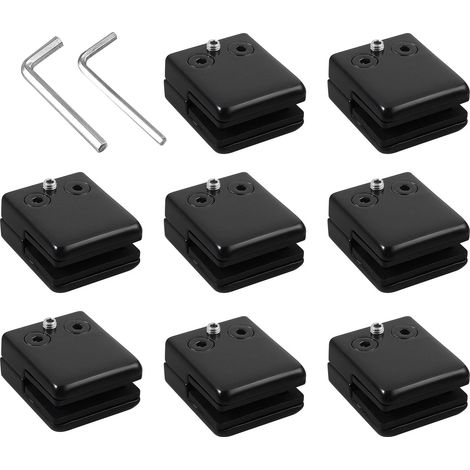 Support Pour Garde-Corps - Pince En Acier Inoxydable 304 - Pour Verre 8 À 9 Mm - Fixation Plateau - Lot De 8 (1/5)